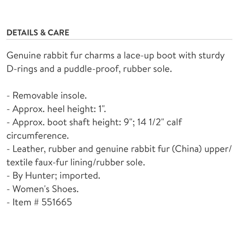 RARE Hunter Cathie Fur-Trimmed Boots - Picture 8 of 8